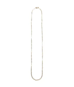 14k Gold Paperclip Chain Necklace