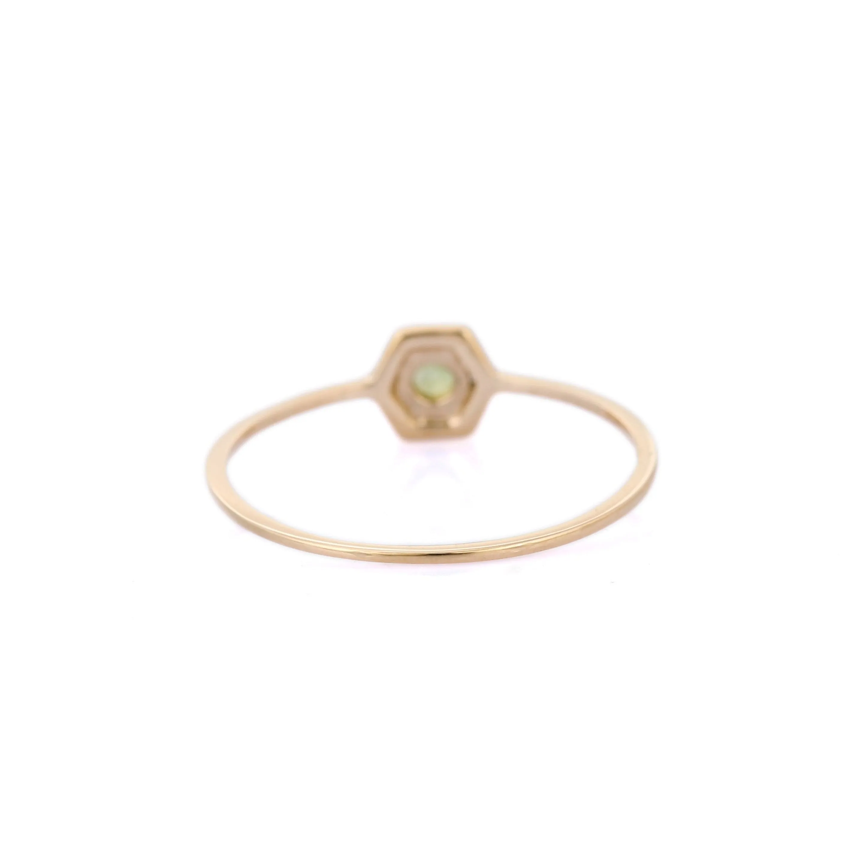 14K Yellow Gold Peridot Ring