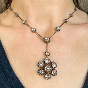 Antique Victorian Rose Cut Diamond Necklace