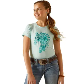 Ariat Youth Floral Mosaic T Shirt Plume