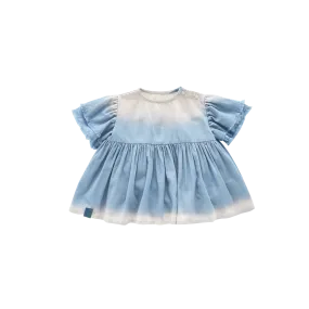 Baby Fit and Flare Dress  - Blue Chambrey