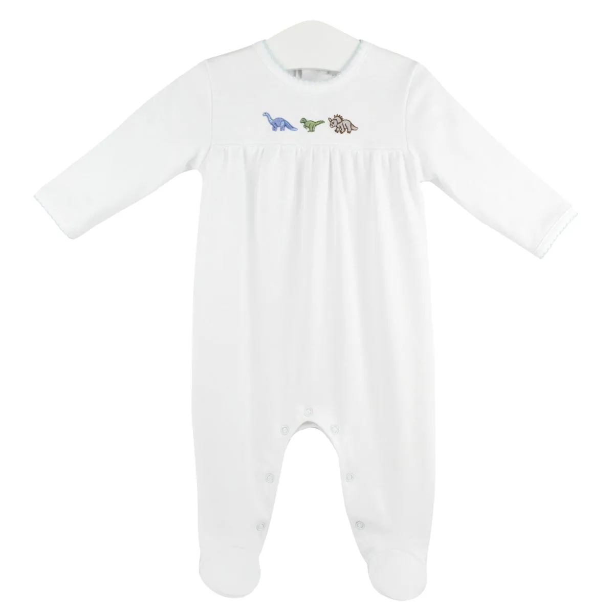 Big Dinos Embroidery Footie | Baby Boy