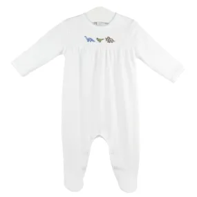 Big Dinos Embroidery Footie | Baby Boy