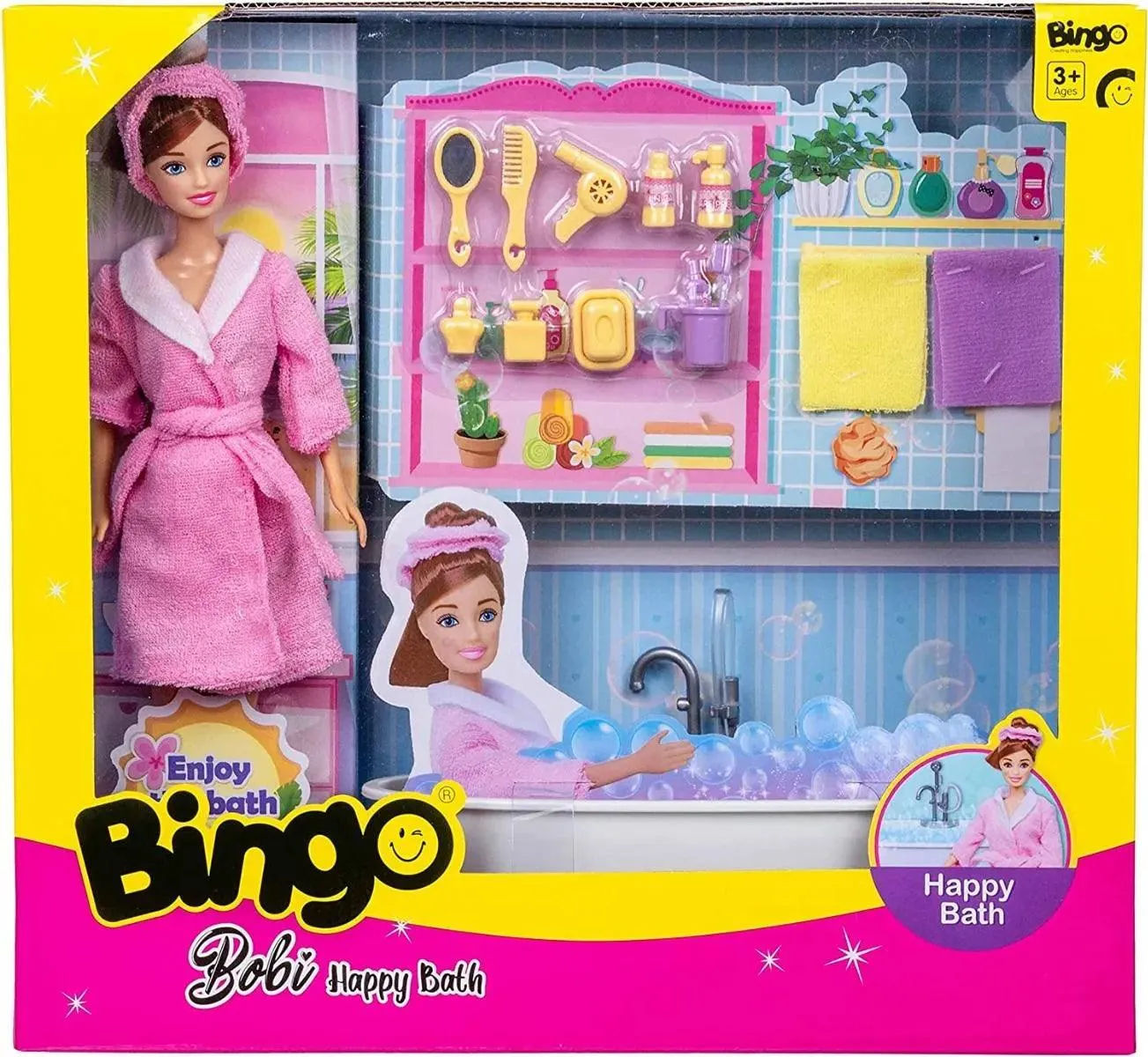 Bingo Bobi Happy Bath Doll with Bathroom