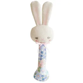 Bunny Stick Rattle - Liberty Blue