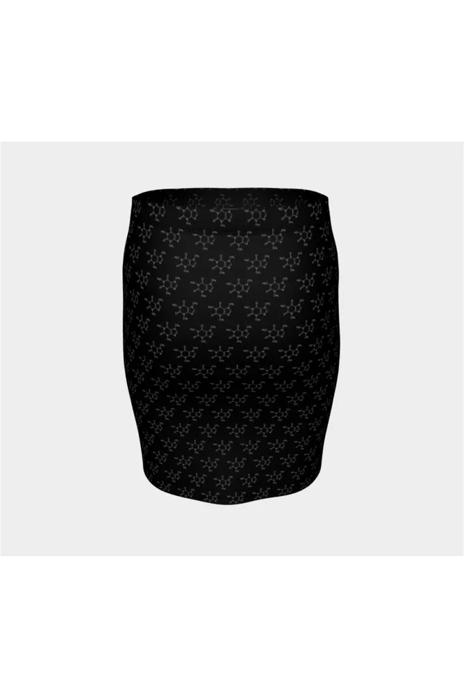 Caffeine Molecule Fitted Skirt