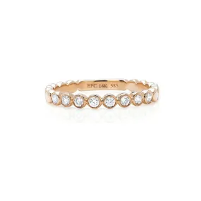 EF Collection - Diamond Bezel Stack Ring, Rose Gold