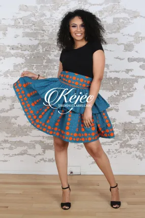 ELORA African Print skirt for Women (Mini)