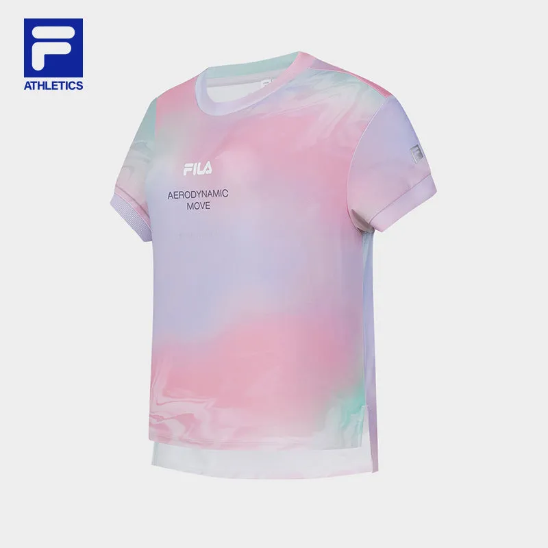 FILA CORE ATHLETICS FITNESS Women Short Sleeve T-shirt (Full Print)