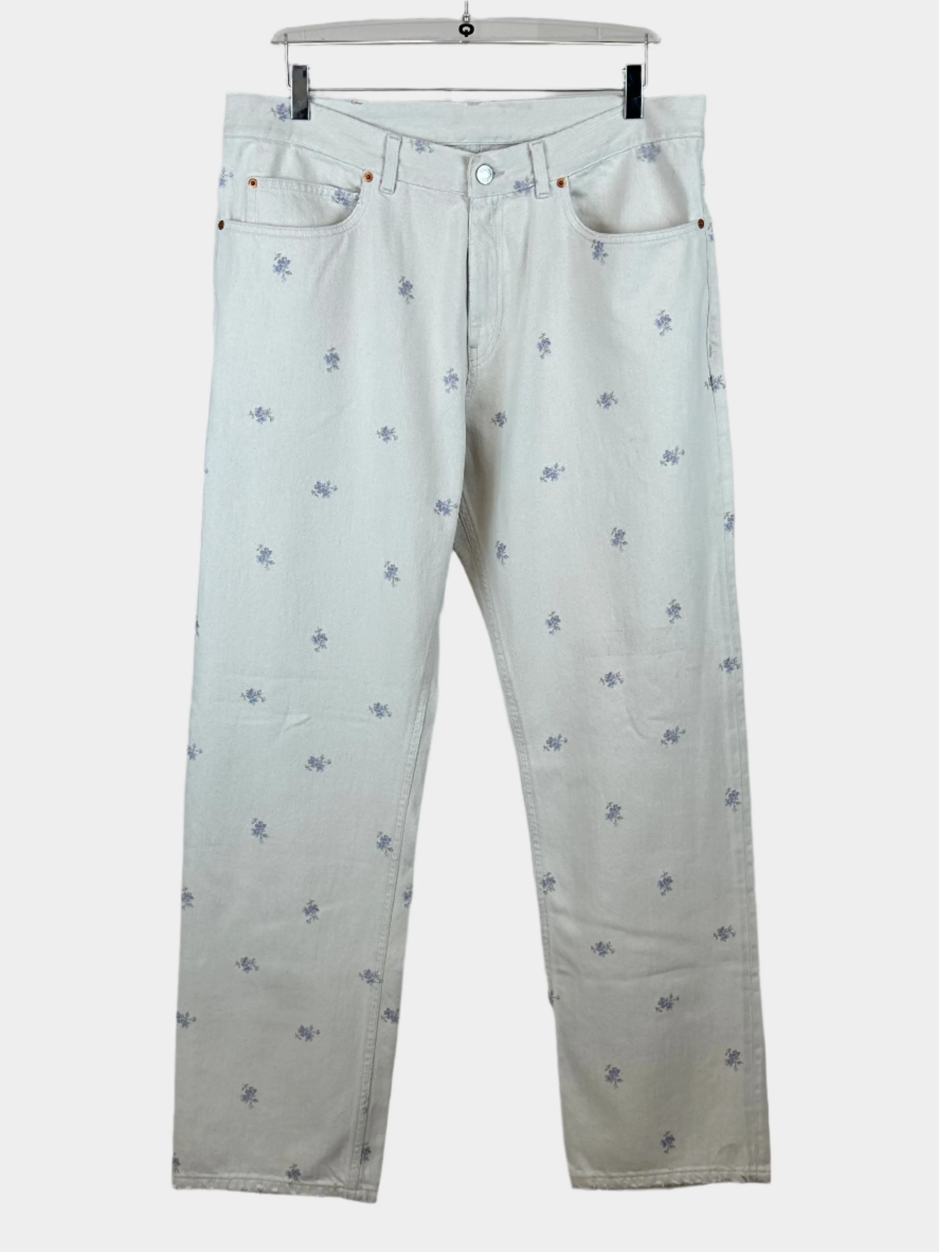 Floral Pattern Jeans