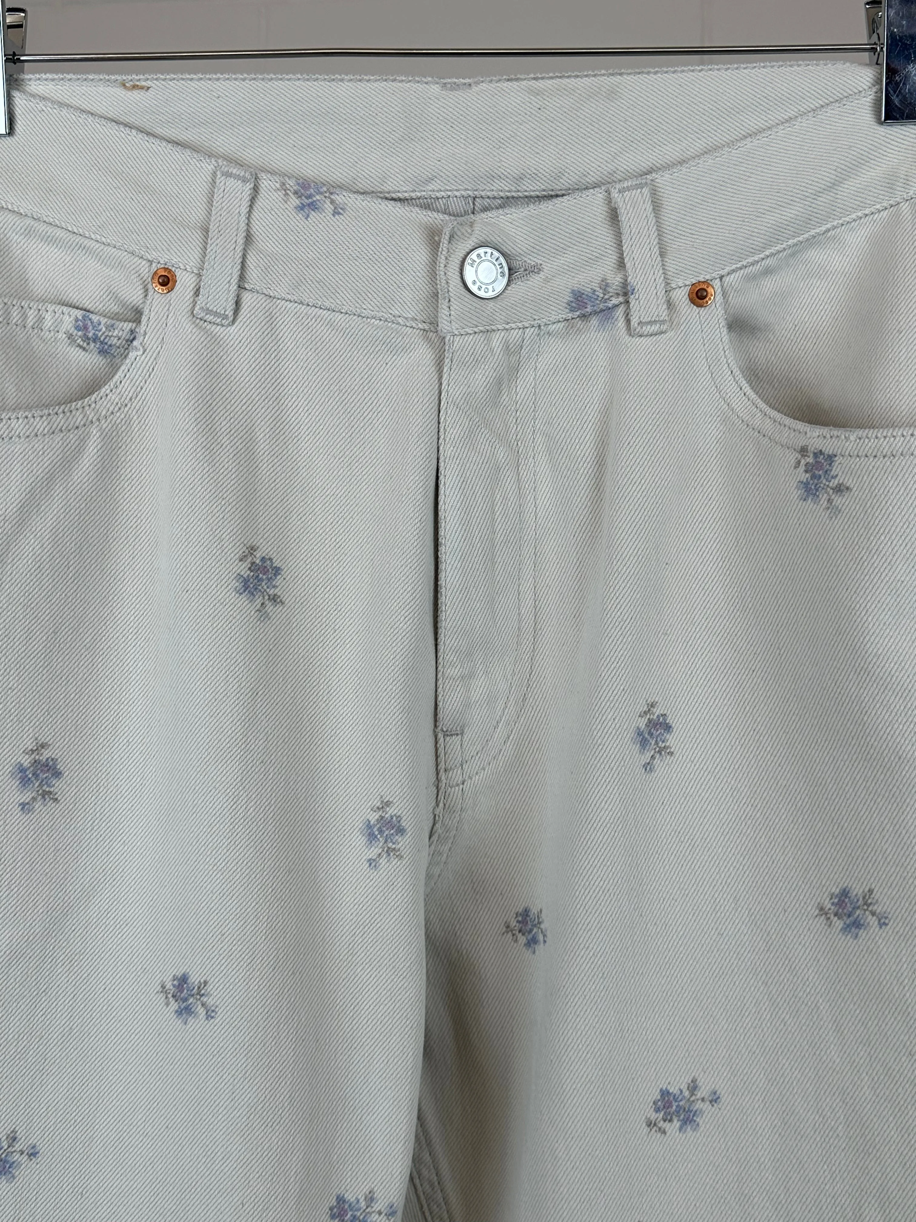 Floral Pattern Jeans