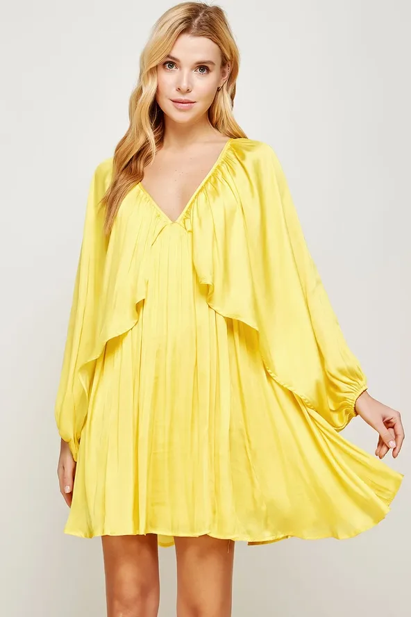 Full Swing Flowy Yellow Dress