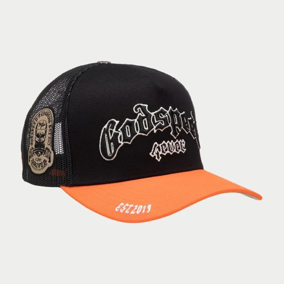 GODSPEED GS FOREVER TRUCKER HAT BLACK/ORANGE