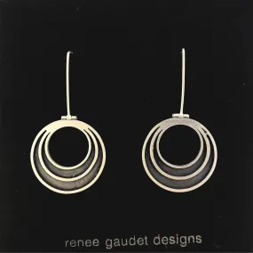 Halo Hinged Earrings SILVER