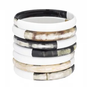 Horn Bangle Set With Lacquer