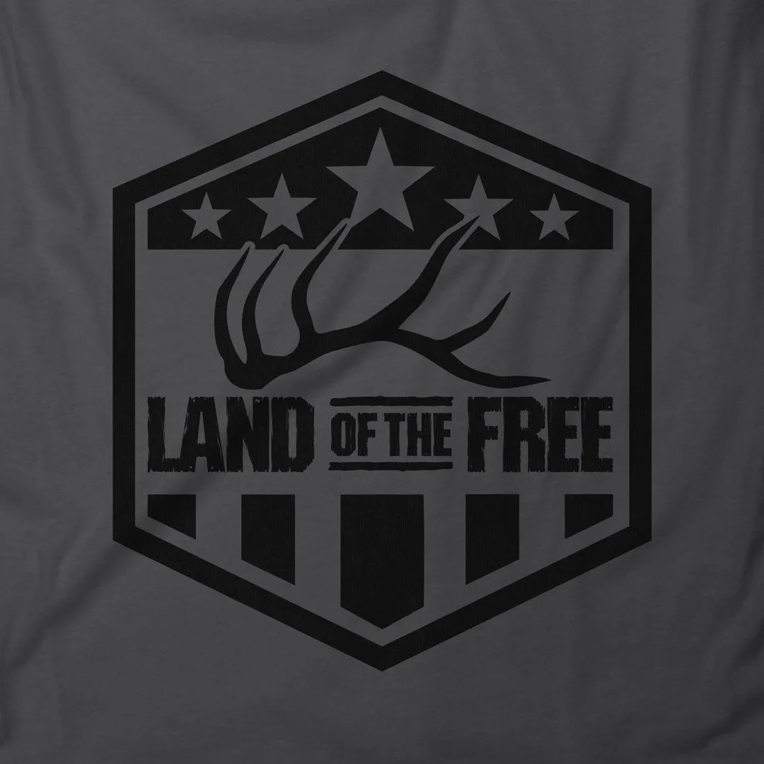 Land of the Free Badge Tee - Heavy Metal