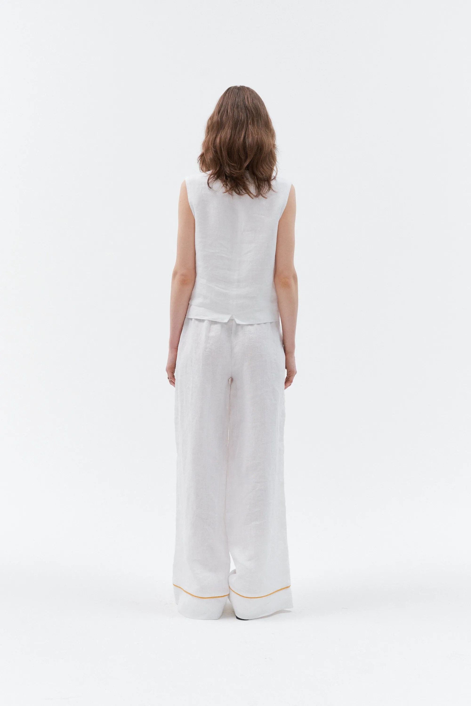 Linen waistcoat “Vesta” (White)