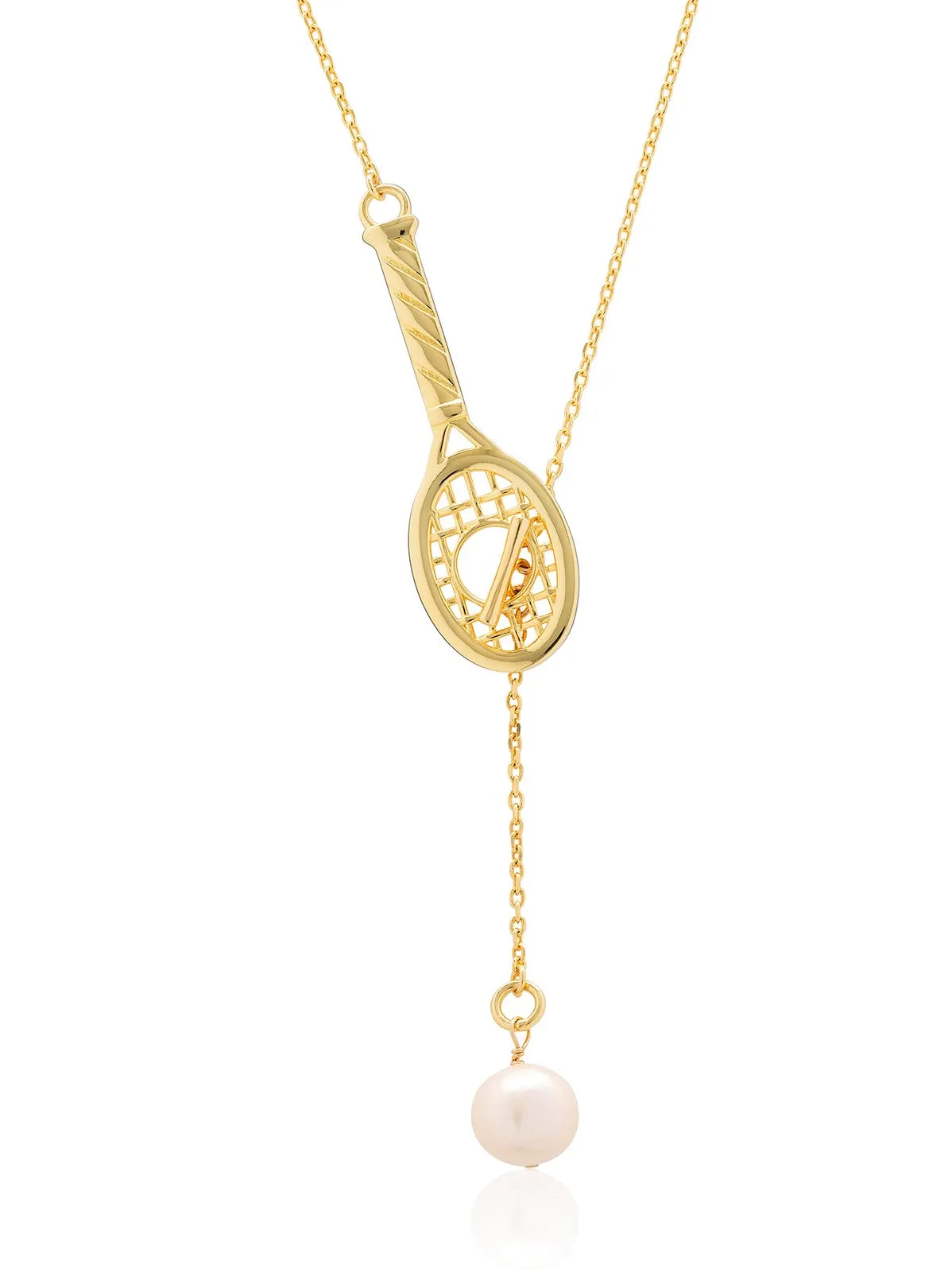 Love Racquet Lariat Necklace