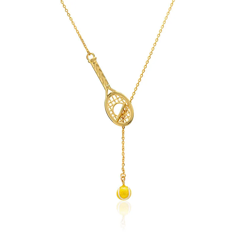 Love Racquet Lariat Necklace