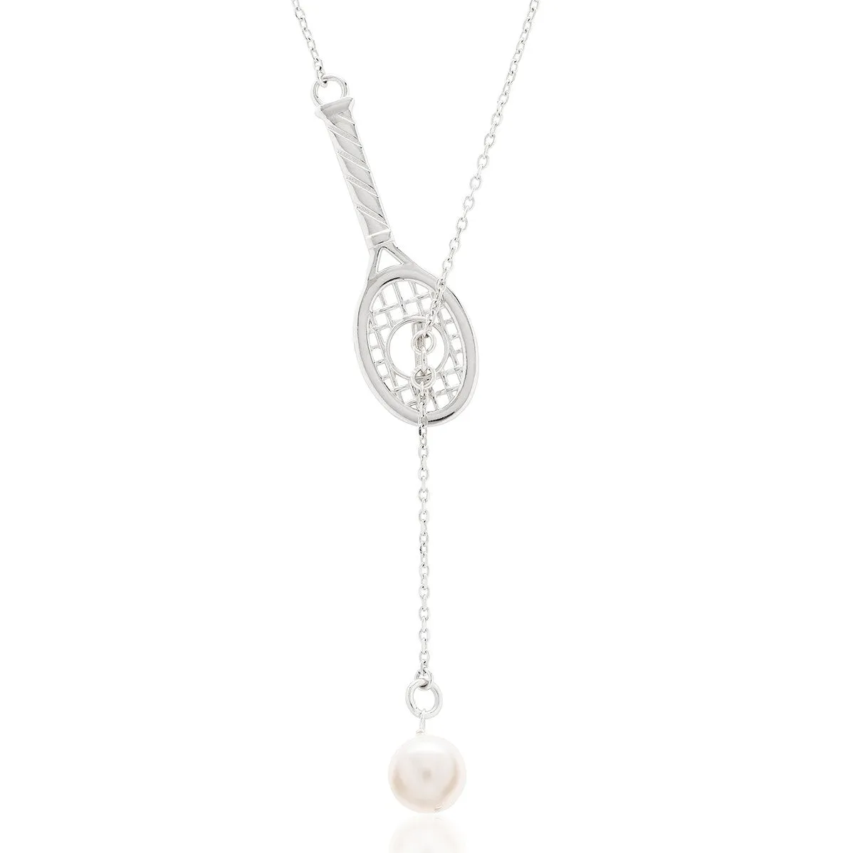 Love Racquet Lariat Necklace