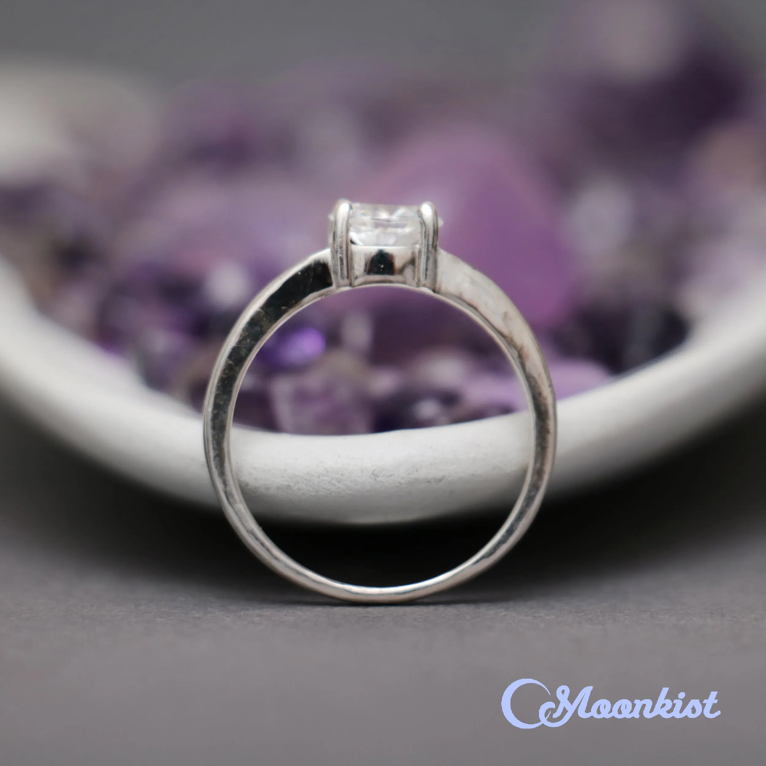 Oval Shaped Moissanite Engagement Ring | Moonkist Designs