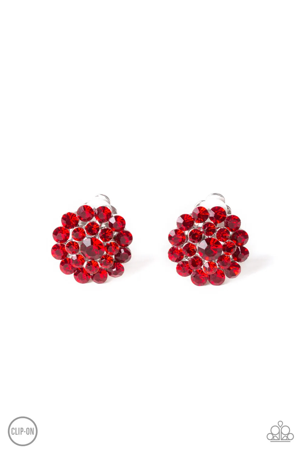 Paparazzi Accessories - Glammed Out #E283 Peg - Red Earrings