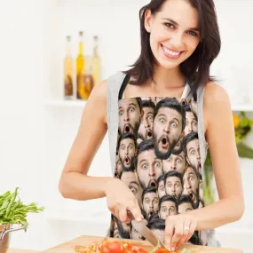 Personalized Face Kitchen Cooking Aprons For Women and Men