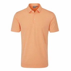 Ping Halcyon Honeycomb Polo Shirt - Tangerine Multi