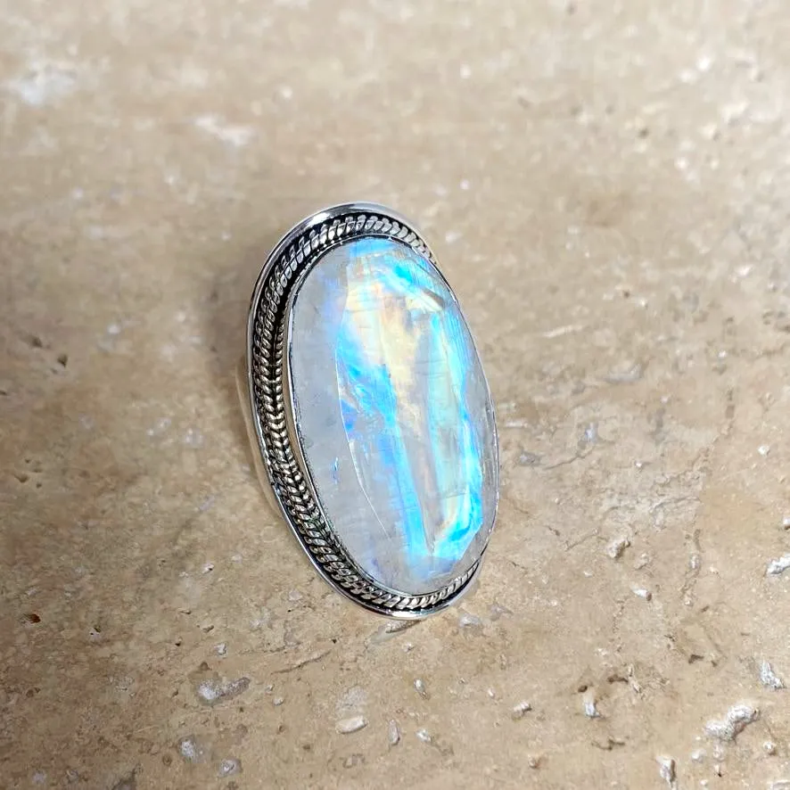 Rainbow Moonstone Ring - Jyoti