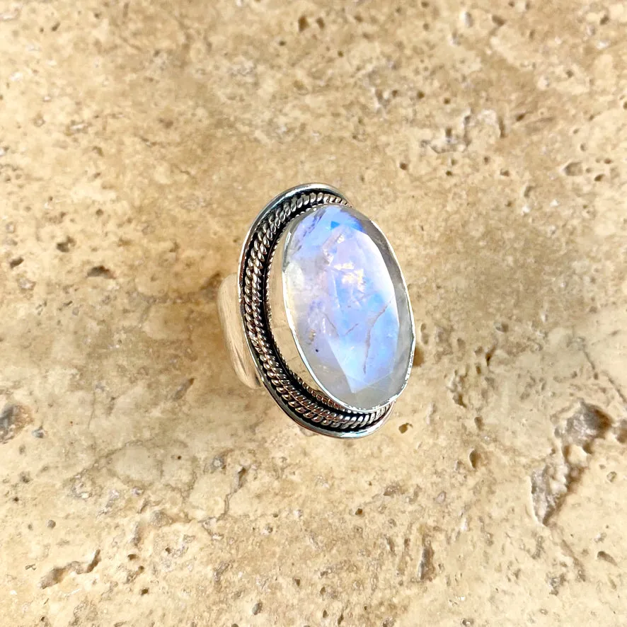 Rainbow Moonstone Ring - Jyoti