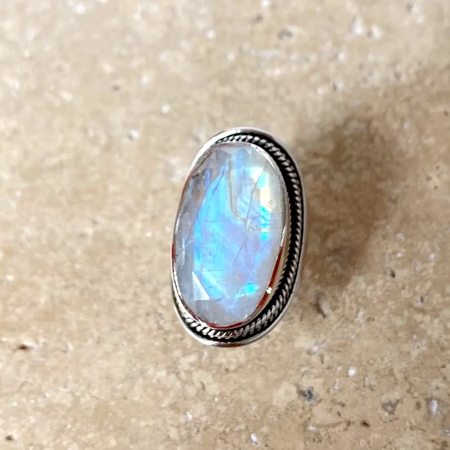 Rainbow Moonstone Ring - Jyoti