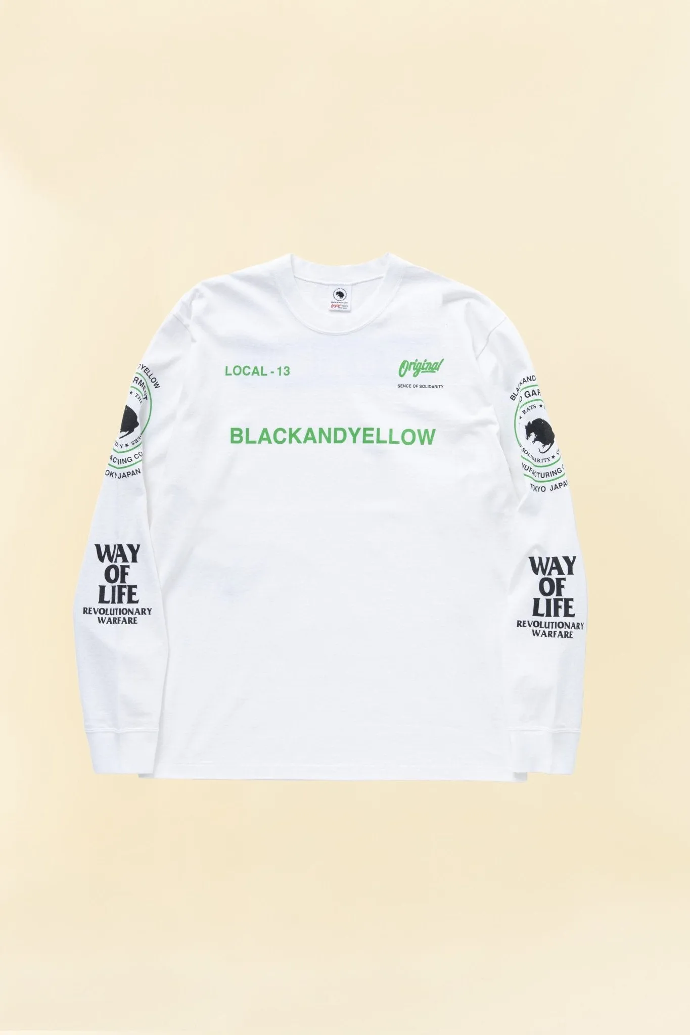 Rats Two Wheel Long Sleeve - White / Green