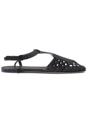 Reixa Woven T-Bar Sandal Black