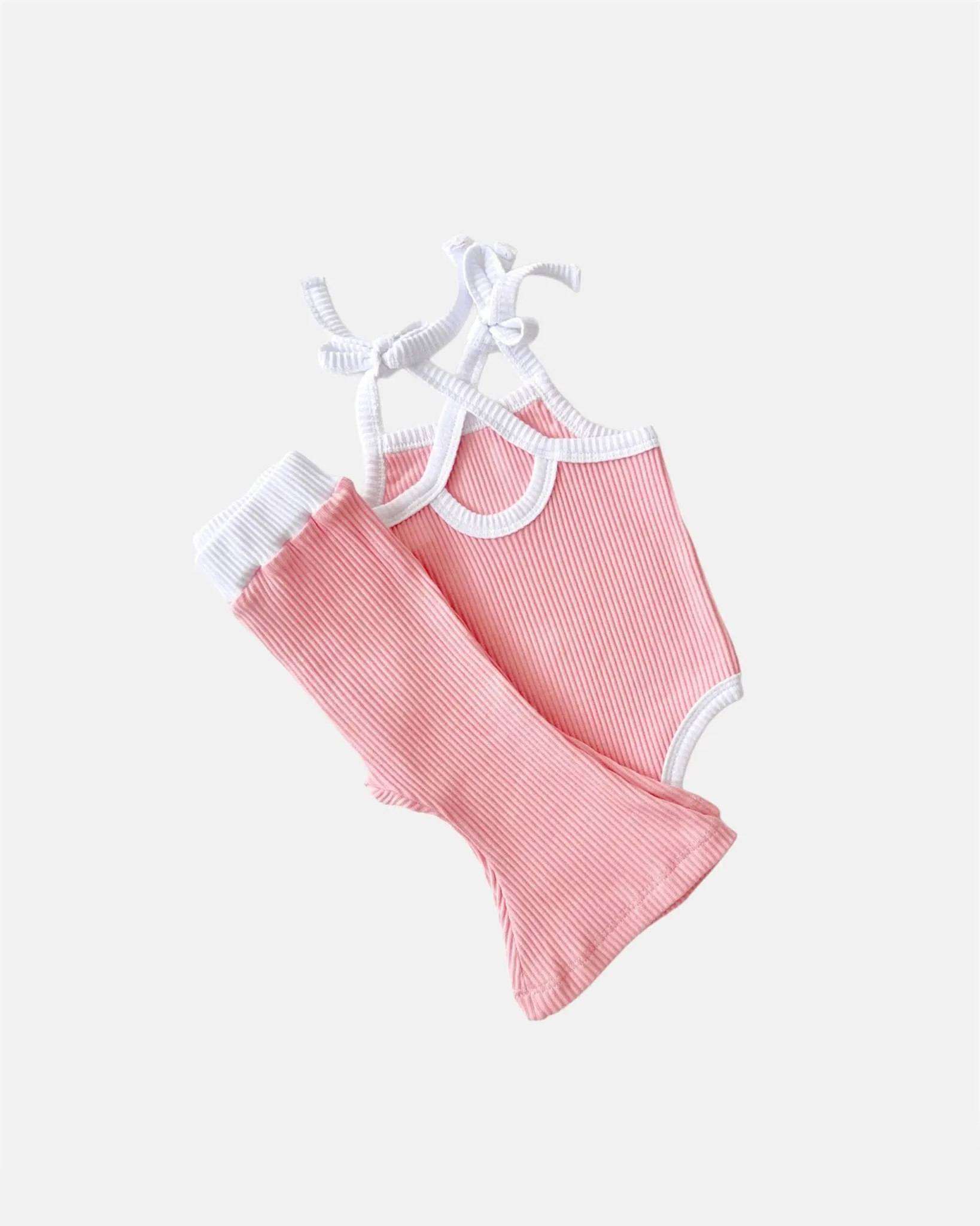 Ribbed Flare Set | Pink