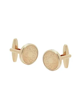 ROSEGOLD FLORAL MOTIF   CF0142 CUFFLINK