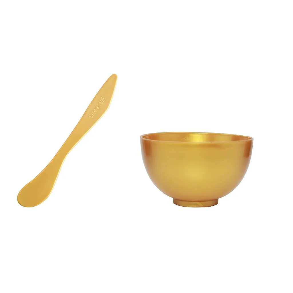 SET DE LUJO PREMIUM MODELING MASK GOLD BOWL & SPATULA SET