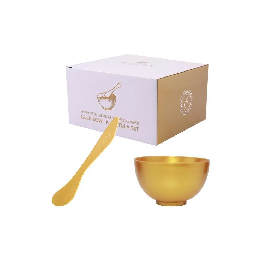 SET DE LUJO PREMIUM MODELING MASK GOLD BOWL & SPATULA SET