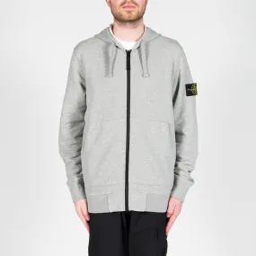 Sweatshirt Hooded Zip - Grey Melange 6477