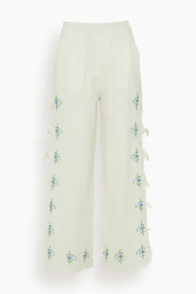 Tania Beaded Pants in White