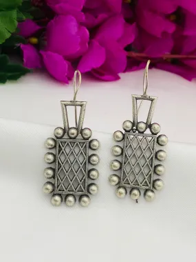 Trendy Silver Color Designer Oxidized Earrings For Women