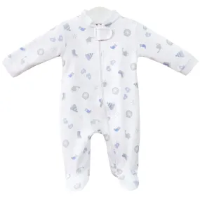 Winter Thing Printed Zipper Footie | Baby Boy