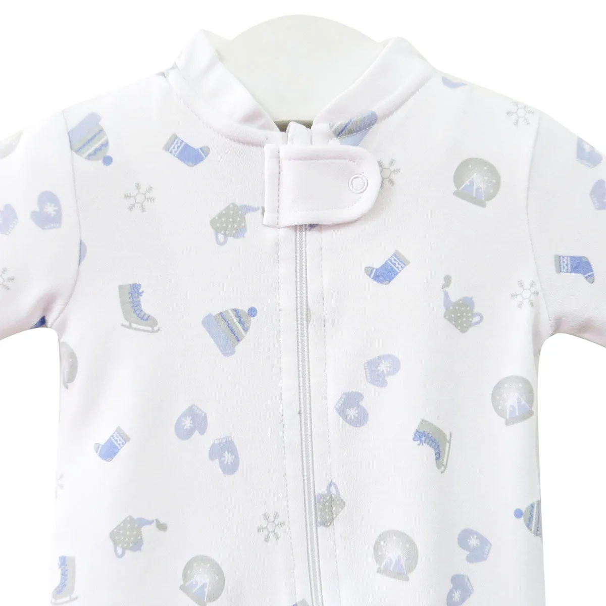 Winter Thing Printed Zipper Footie | Baby Boy